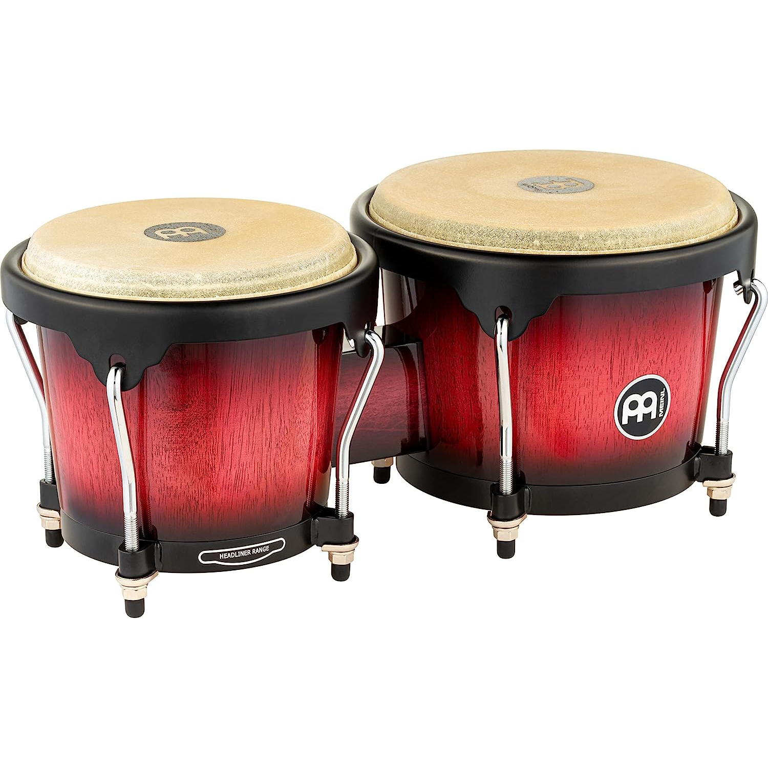 Meinl HB100WRB 6.75''/ 8'' Bongo Set (Wine Red Burst) 1