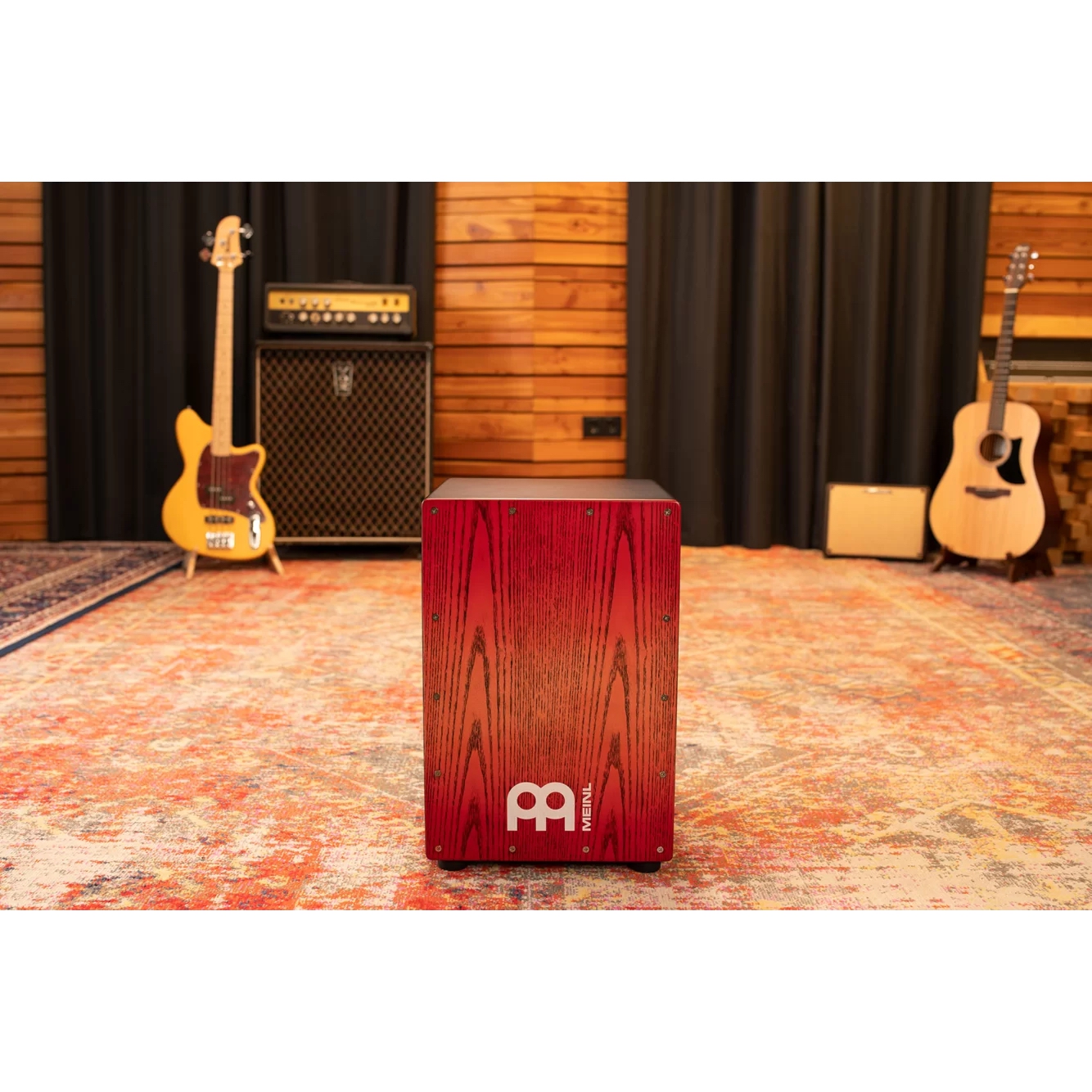 Meinl MCAJ100BK-TRF Frontplate Cajon (Tango Red Fade) 9