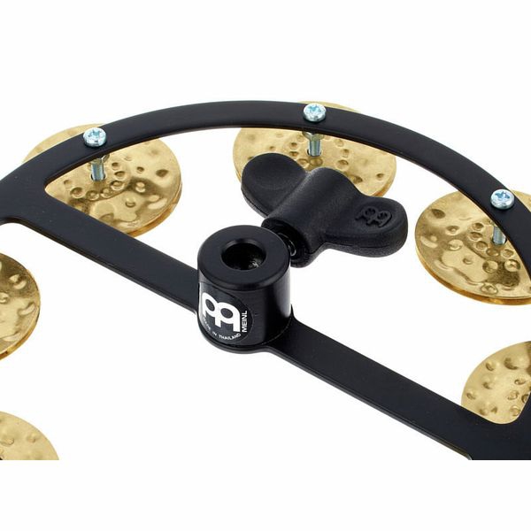 Meinl HTHH1B-BK Hihat 1 Row Hammered Brass Jingles Tamburin (Siyah) 7