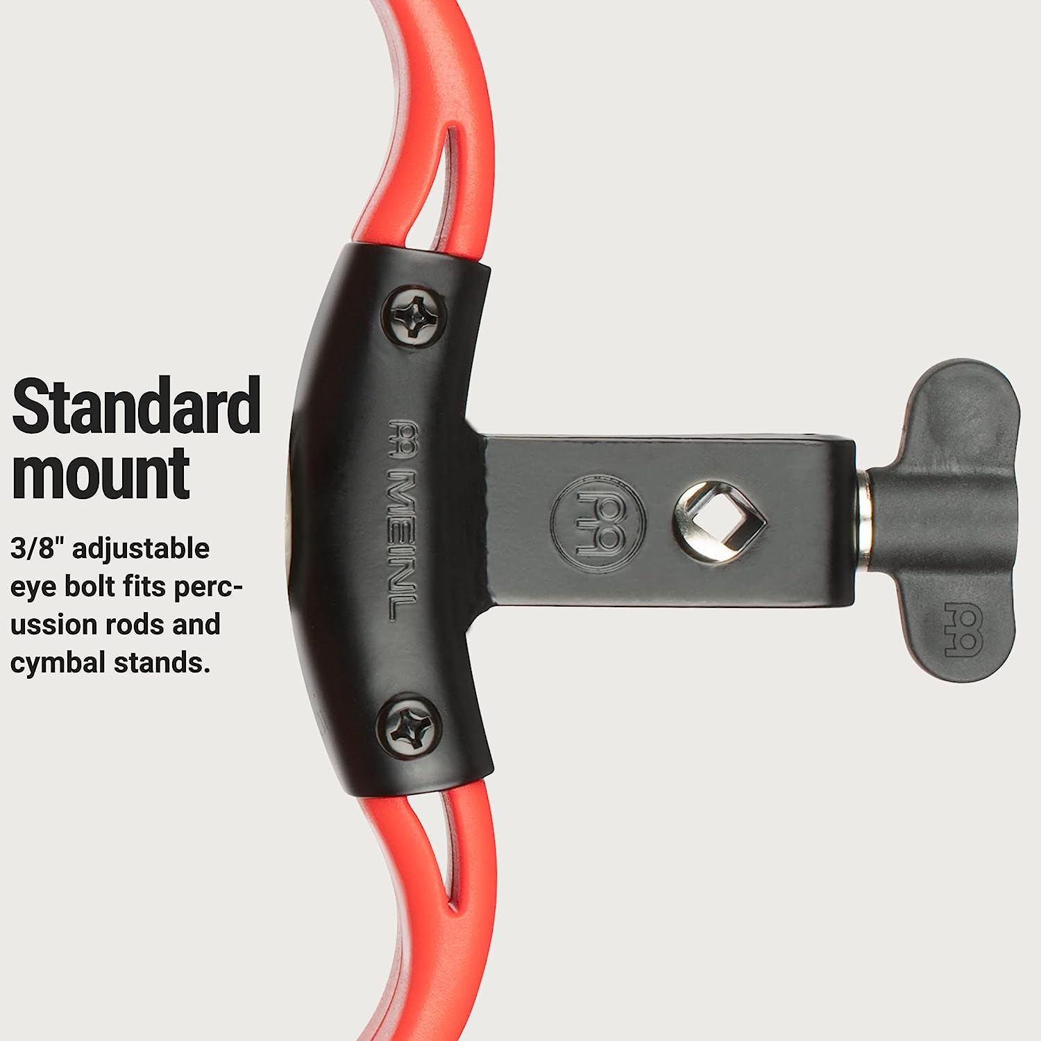 Meinl HTMT2R Stainless Steel Jingle Headliner Range Mounted Tamburin (Kırmızı) 2