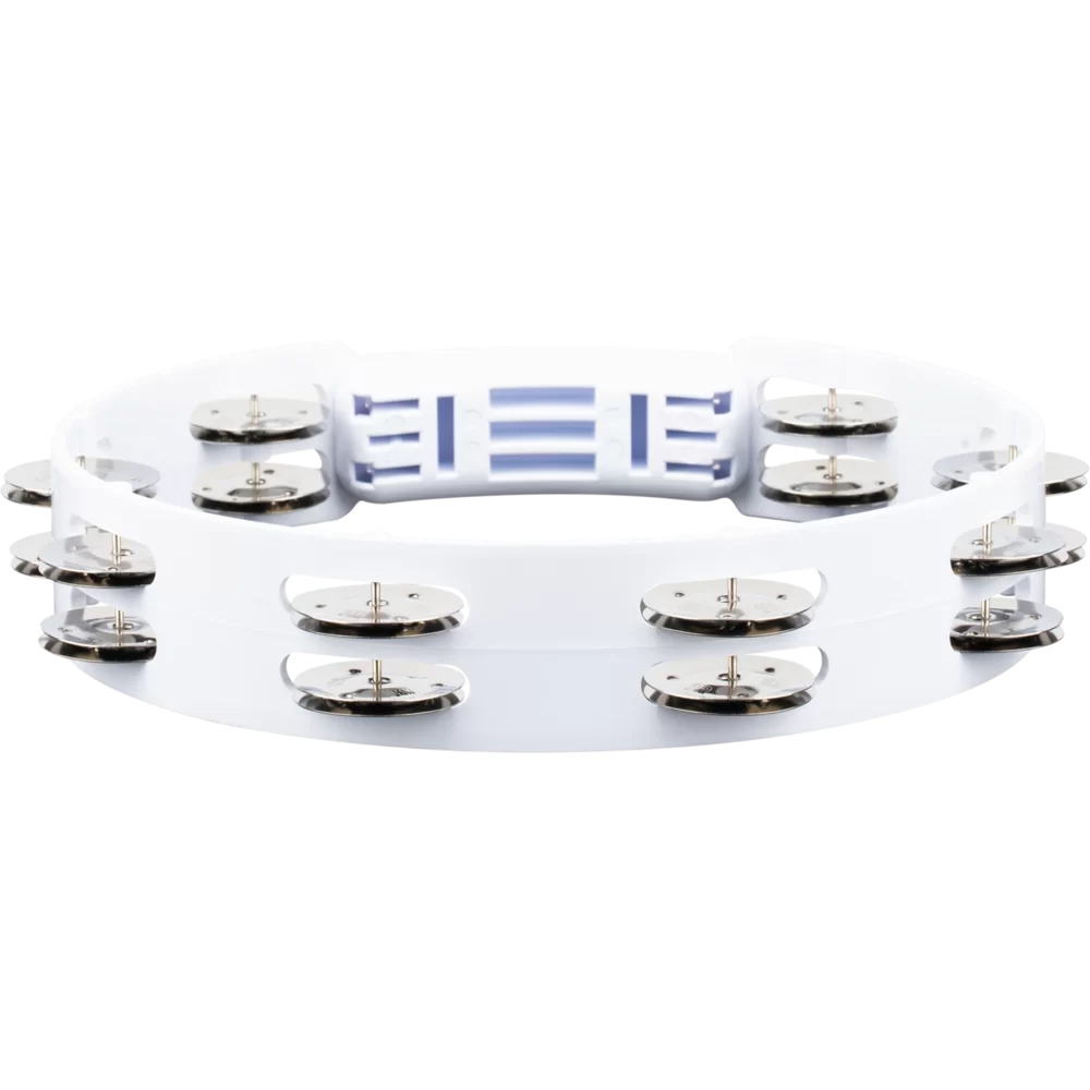Meinl HTT10WH Stainless Steel Jingle 2-rows 10" Tour Tamburin (Beyaz) 3