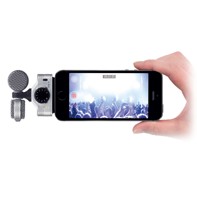 Zoom IQ7 Stereo Kayıt Mikrofonu iPhone/iPad/iPod Uyumlu 5