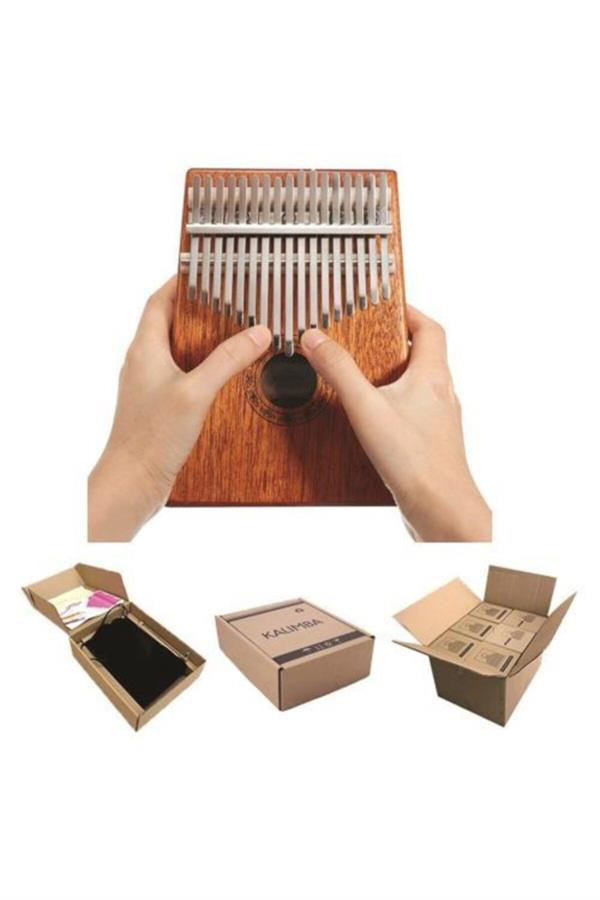 KÖHNER 17 Tuşlu Maun Başparmak Piyanosu Kalimba Seti 1