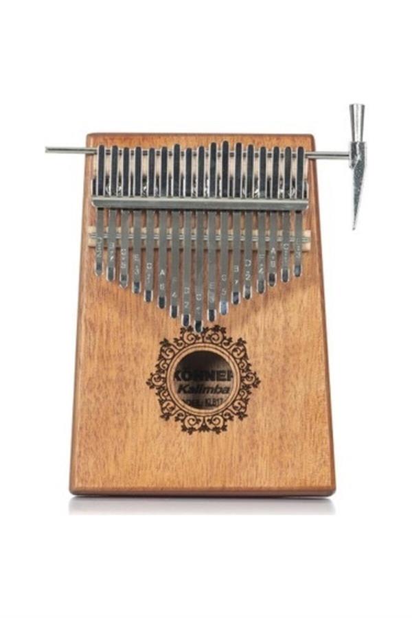 KÖHNER 17 Tuşlu Maun Başparmak Piyanosu Kalimba Seti 4