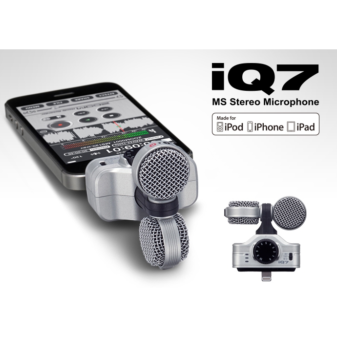 Zoom IQ7 Stereo Kayıt Mikrofonu iPhone/iPad/iPod Uyumlu 3