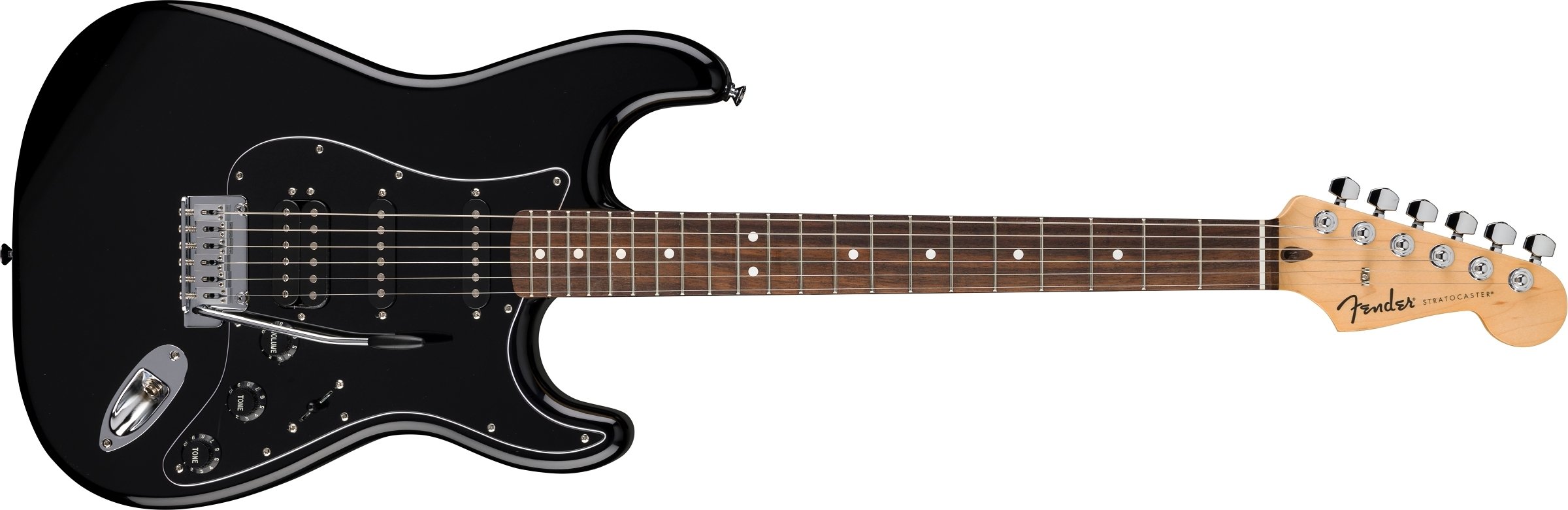 Fender Standard Stratocaster HSS Laurel Klavye Black Elektro Gitar 1