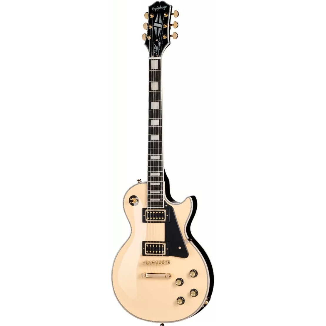 Epiphone Les Paul Custom Blackback Elektro Gitar (Antique Ivory) 1