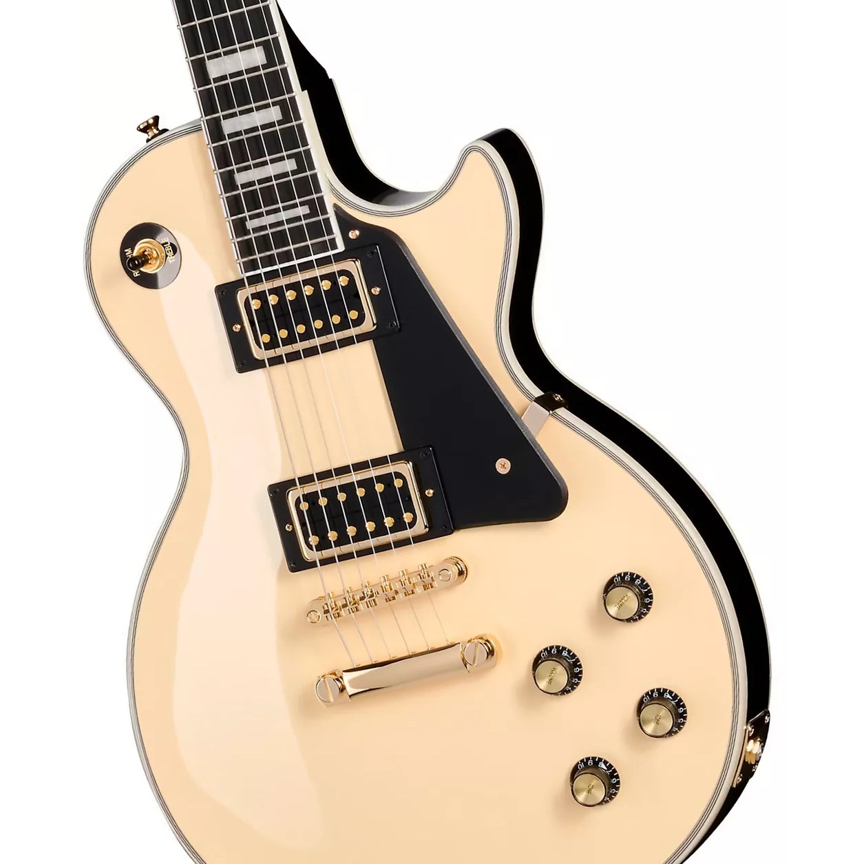 Epiphone Les Paul Custom Blackback Elektro Gitar (Antique Ivory) 2