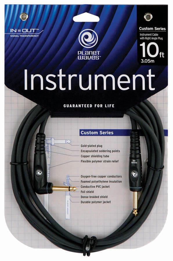 PLANETWAVES PWGRA10 GİTAR KABLO 10 İNCH MN 14IN INST CBL RA 1