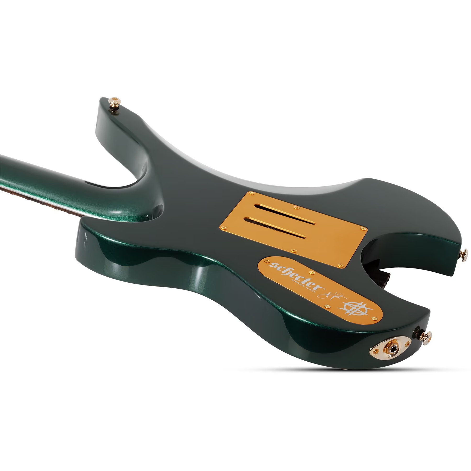 Schecter Synyster Gates Custom 7 TR-S Headless Elektro Gitar (Oak Green Metallic) 9