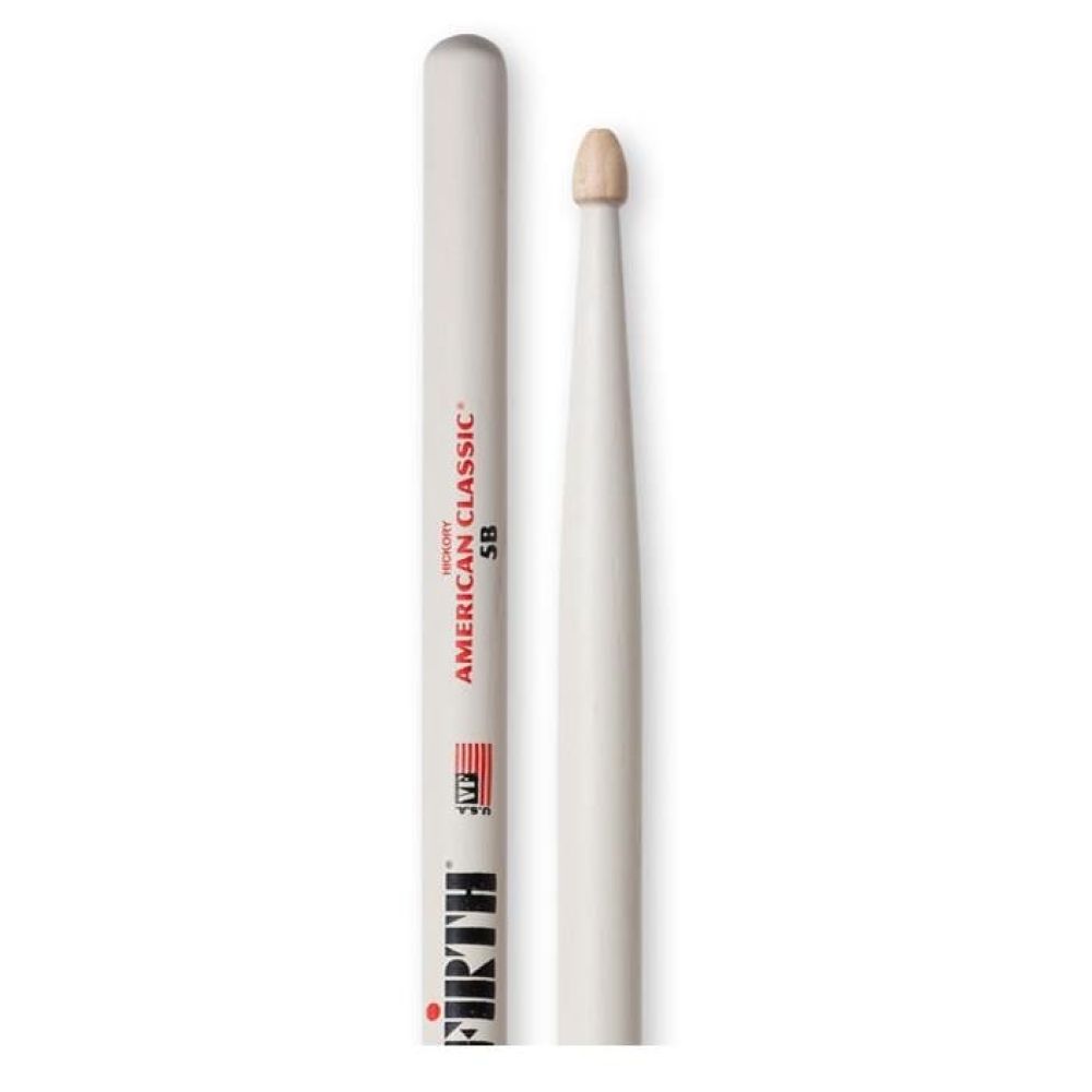 VICFIRTH V5BW BAGET 5B WOOD WHITE, HICKORY, 0.595\"x16\" 2