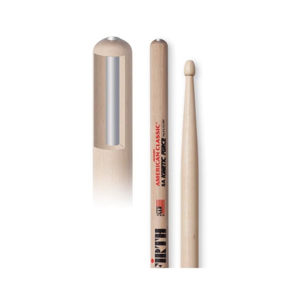 VICFIRTH V5AKF BAGET 5A WOOD KINETIC FORCE, HICKORY, 0.565 2
