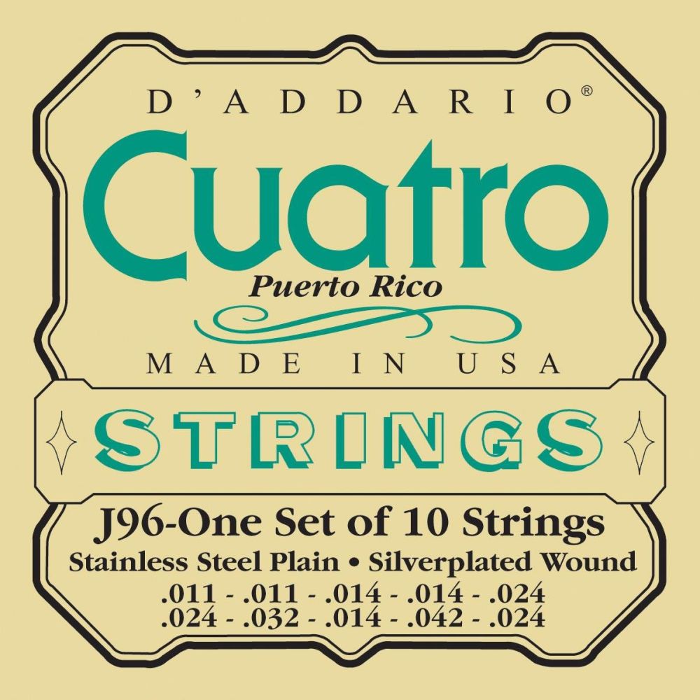 DADDARIO J96 PUERTO RICO CUATROSU İSİMLİ ENSTRÜMAN İÇİN 10\'LU TAKIM 2
