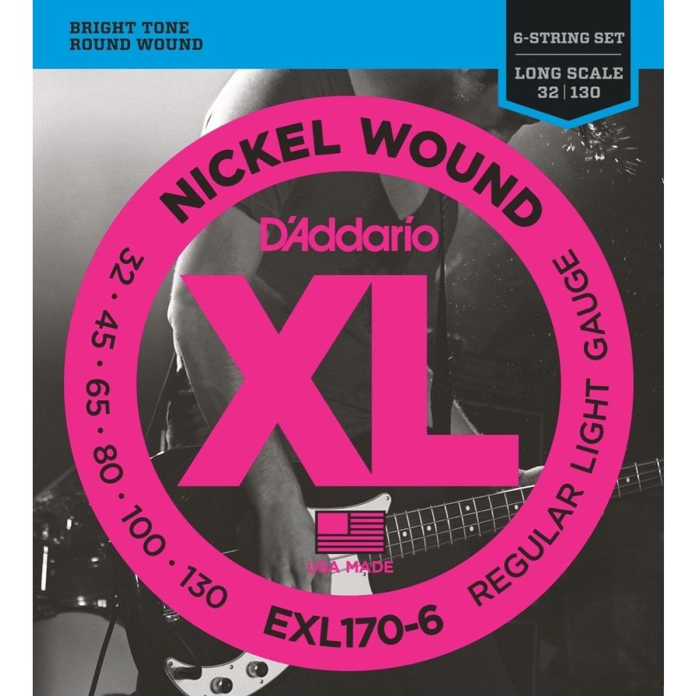 DADDARIO EXL170-6 BASS GİTAR TEL SETİ , 6 TELLİ, XL, 32-130, LONG SCALE 2