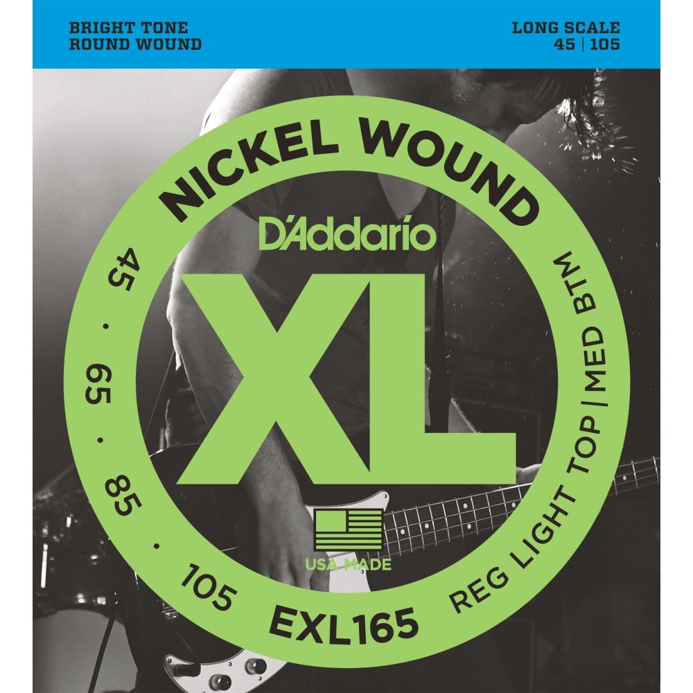 DADDARIO EXL165 BASS GİTAR TEL SETİ, XL, 45-105, LONG SCALE, NICKEL 2
