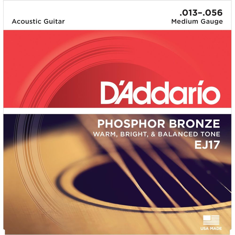 DADDARIO EJ17 AKUSTİK GİTAR TEL SETİ, 13-56, PHOSPHOR BRONZE, MEDIUM 2