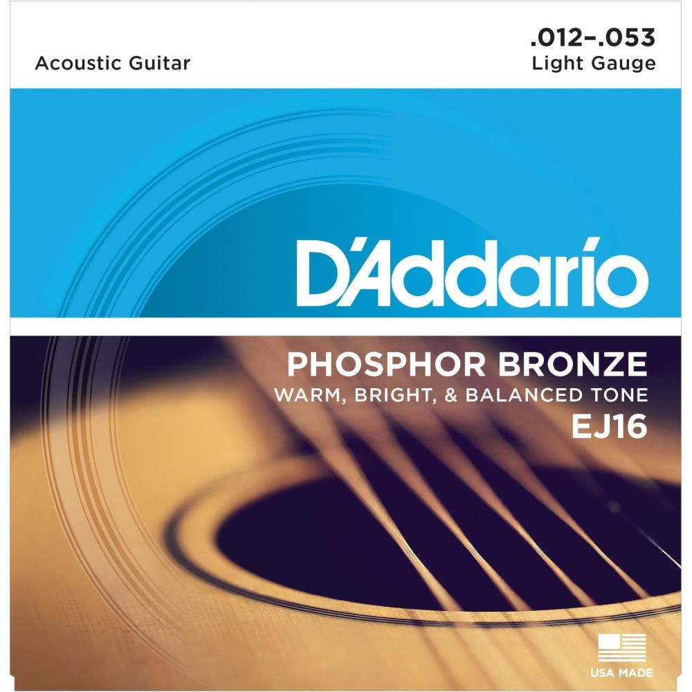 DADDARIO EJ16 AKUSTİK GİTAR TEL SETİ, 12-53, PHOSPHOR BRONZE, LIGHT 2