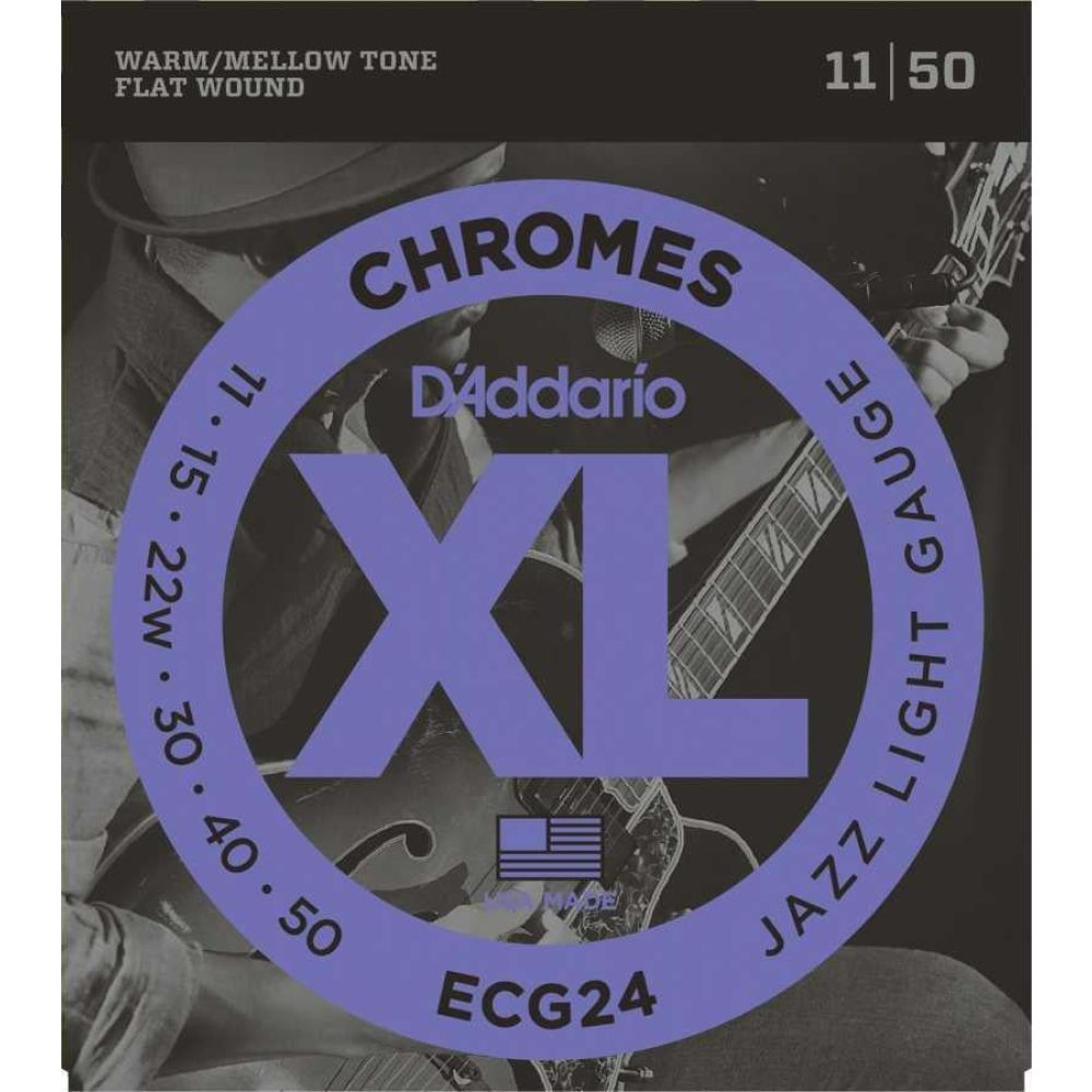 DADDARIO ECG24 ELEKTRO GİTAR TEL SETİ, CHROMES, 11-50, JAZZ LIGHT 2