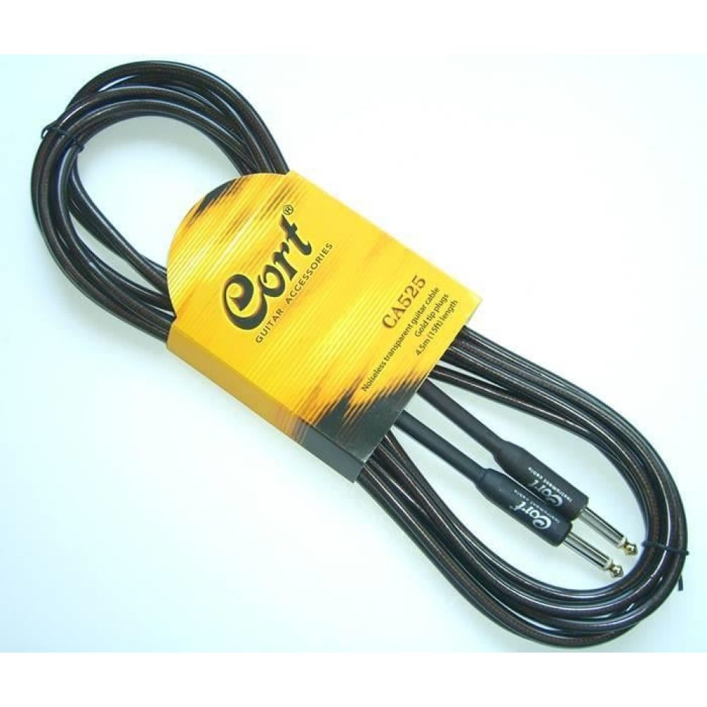 GİTAR KABLO GÜRÜLTÜSÜZ 5M (NOISLESS), SİYAH, GOLD 2