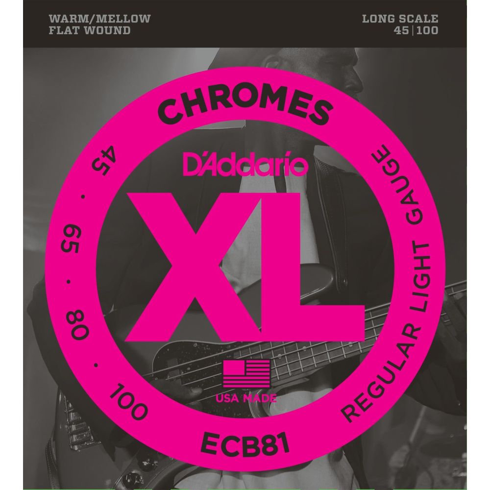 DADDARIO ECB81 BASS GİTAR TEL SETİ, CHROMES, REGULAR LIGHT 2