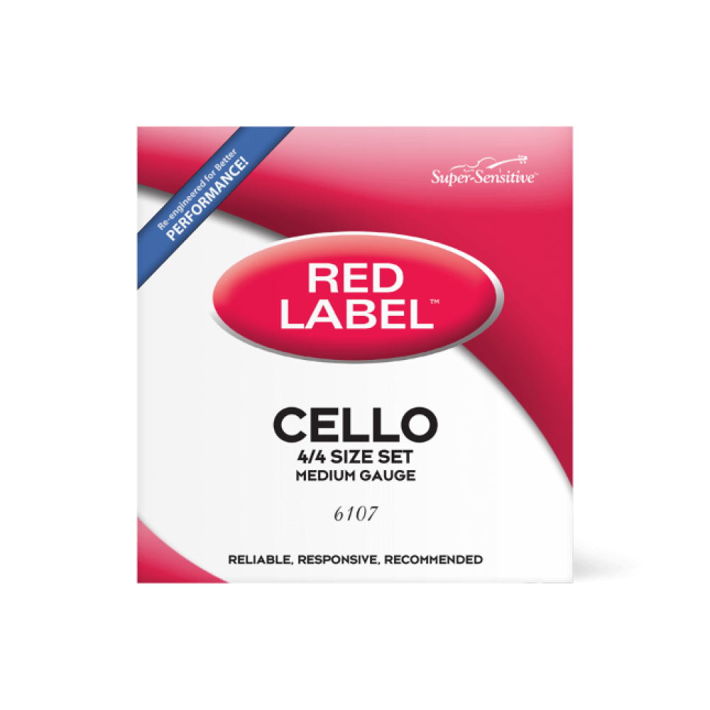 DADDARIO 6107 CELLO TEL SETİ, RED LABEL, 4/4, MEDIUM 2
