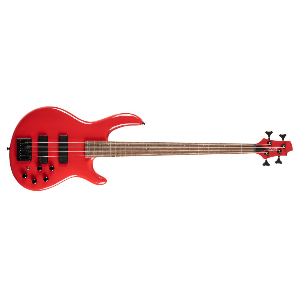 CORT C4 DELUXE CRD BASS GİTAR, 4 TELLİ, ŞEKER KIRMIZISI 1