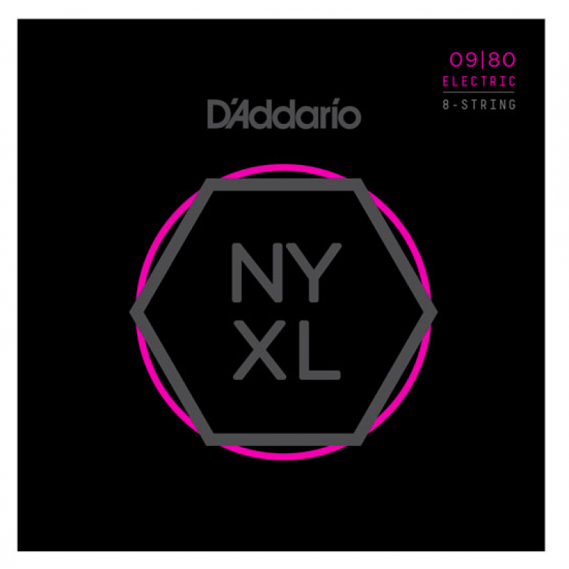 DADDARIO NYXL0980 ELEKTRO GİTAR TEL SETİ, 09-80, 8 TELLİ, SUPER LIGHT 1