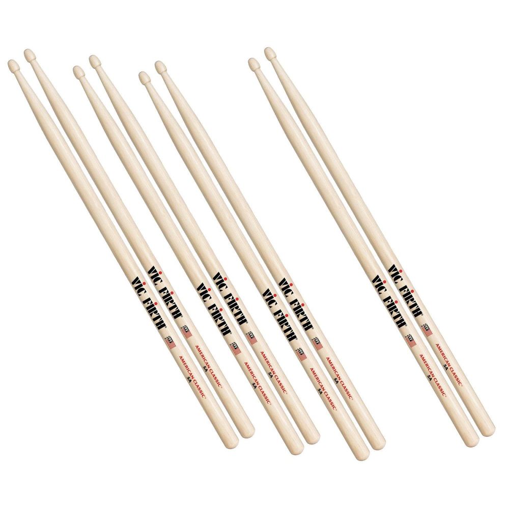VICFIRTH P5B.3-5B.1 BAGET (3+1 ÇİFT), 5B WOOD 2