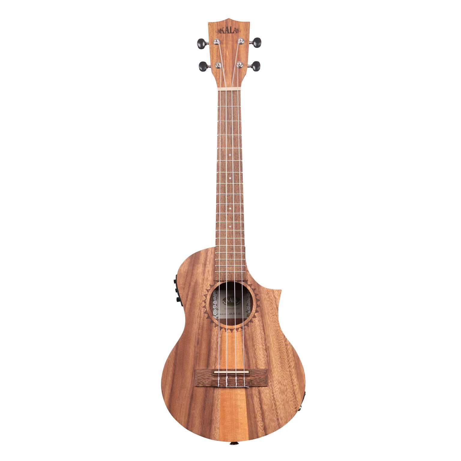 Kala Teak Tri-Top Cutaway Tenor Elektro Ukulele 1