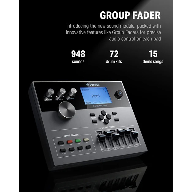 Donner DED-500 5 Parça 3 Zil Elektro Davul 6