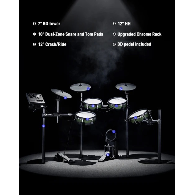 Donner DED-500 5 Parça 3 Zil Elektro Davul 8