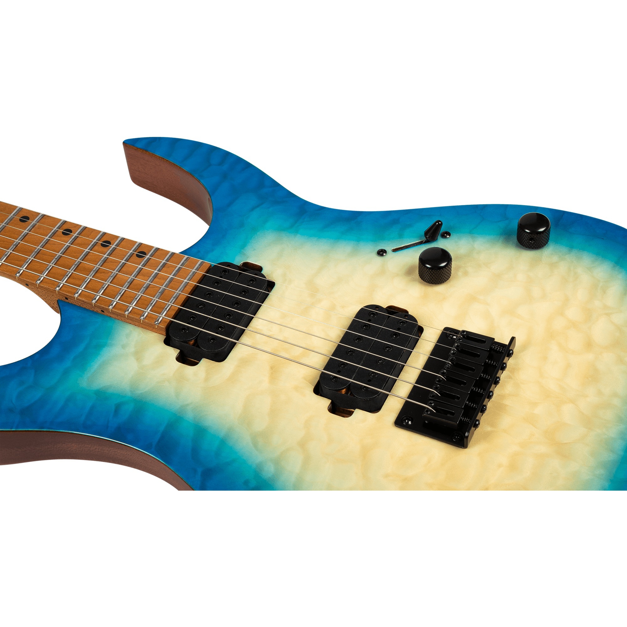 Spira S-500 QAB Elektro Gitar (Trans Aqua Blue) 6