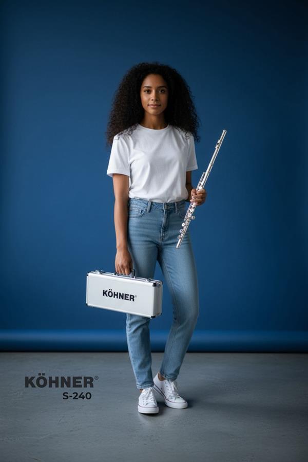 KÖHNER S-240 Gümüş Yan Flüt 9