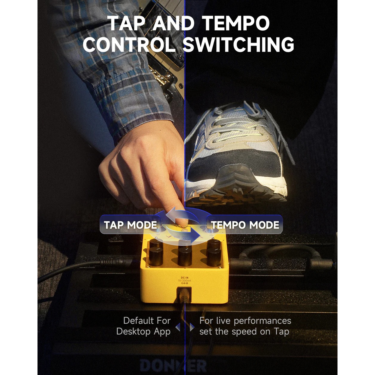 Donner Versa - Yellow Fall II 3x3 Reverb ve Delay Pedalı 7