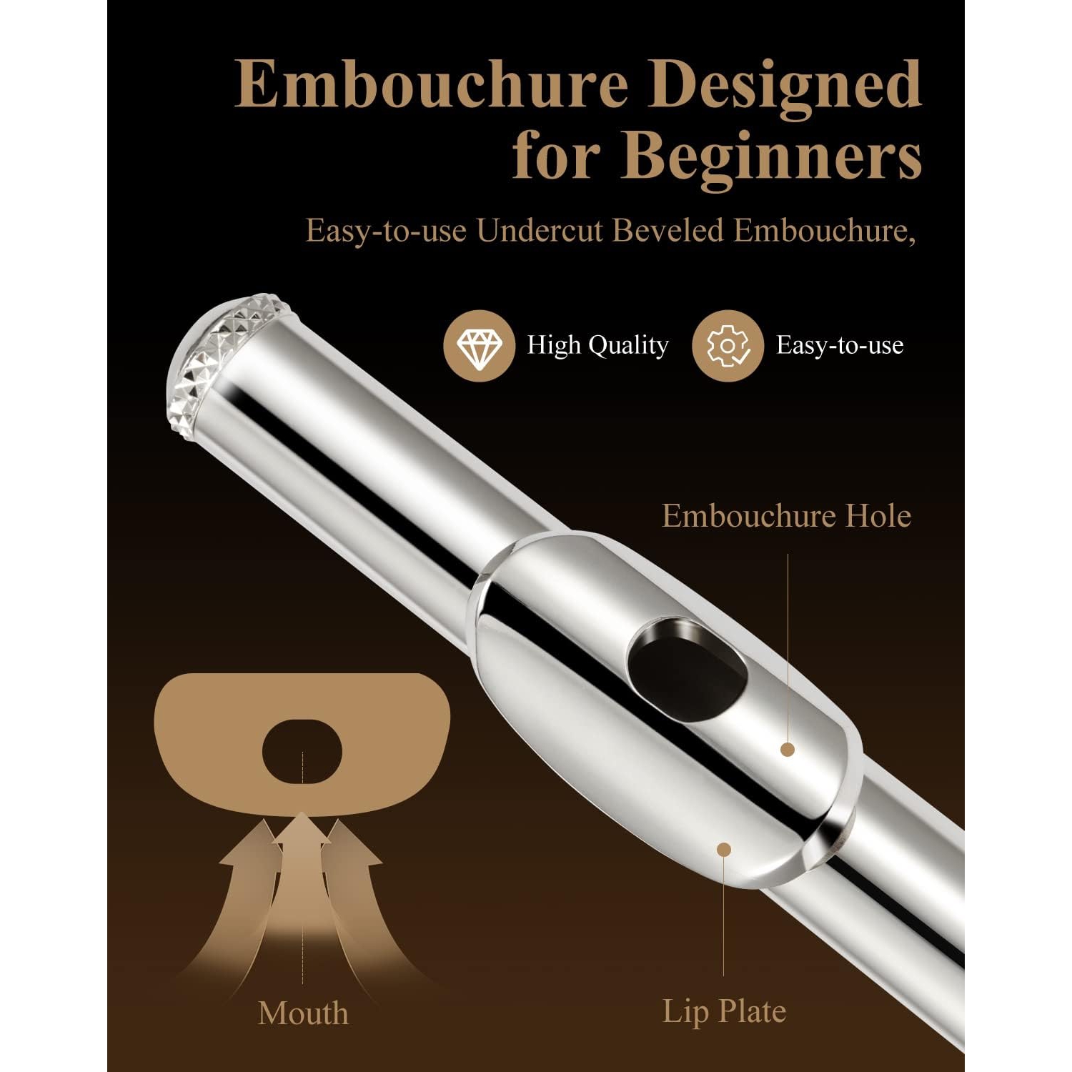 Eastar EFL-2 Yan Flüt (Gümüş Kaplama) 2