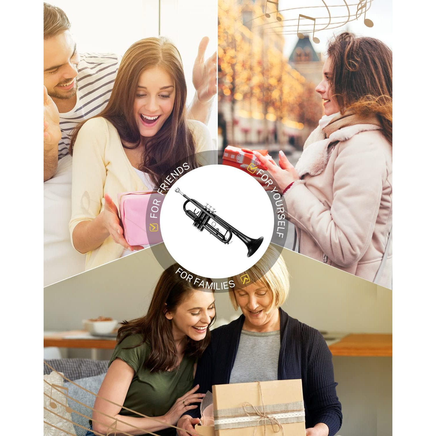 Eastar ETR-380N Standard Si Bemol Trompet (Siyah) 7