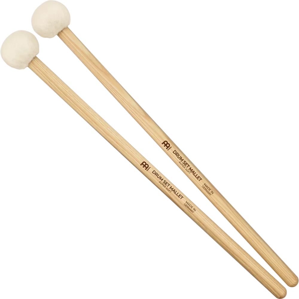 Meinl SB400 Super Soft Drum Set Mallet Stick & Brush (5A Hickory Handle) 3