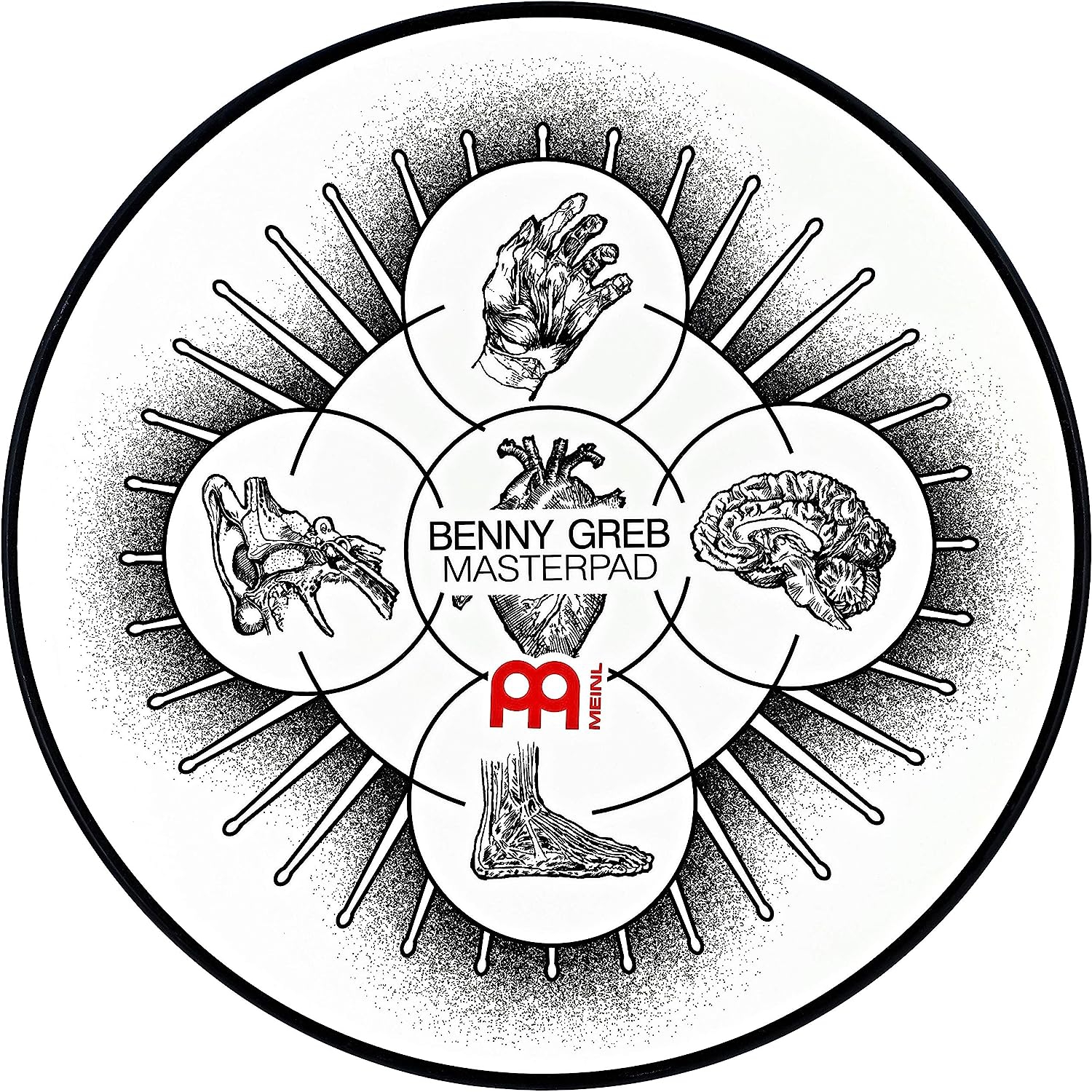 Meinl MPP-12-BG Benny Greb Masterpad 12'' Çalışma Pedi 1