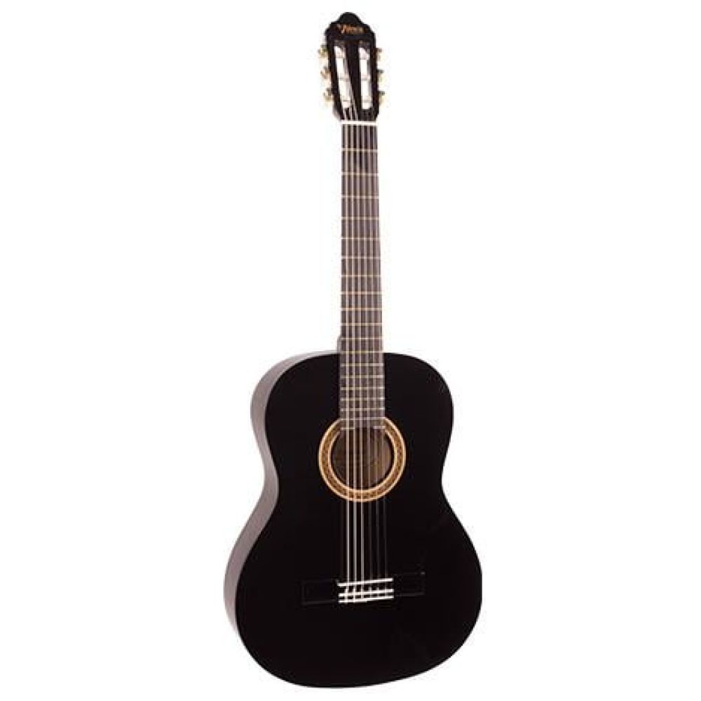 Valencia Vc102tbk Klasik Gitar 1/2 Siyah Sap Çelikli 2