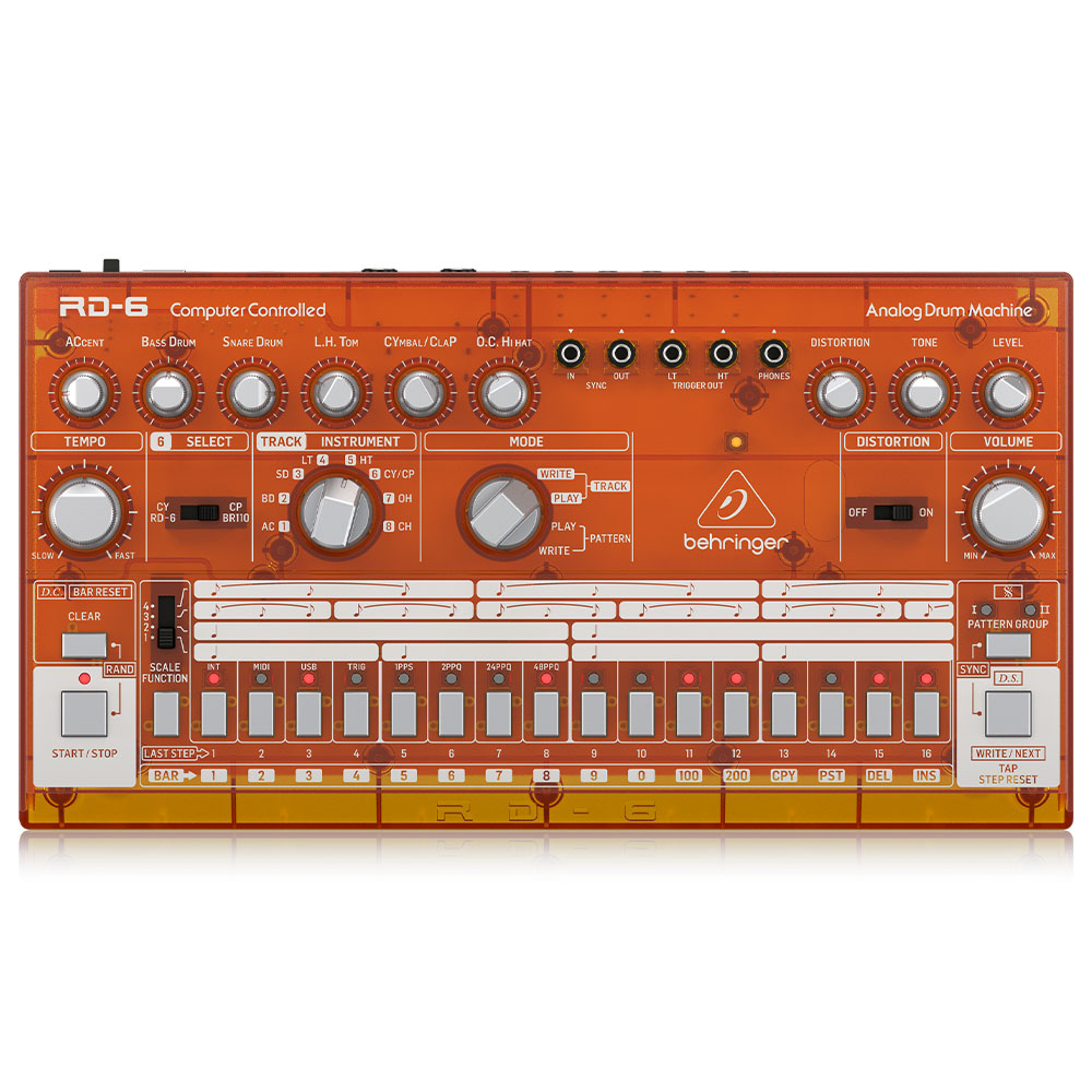BEHRINGER RD-6-TG RHYTHM DESIGNER Analog Davul Makinesi (Turuncu) 1