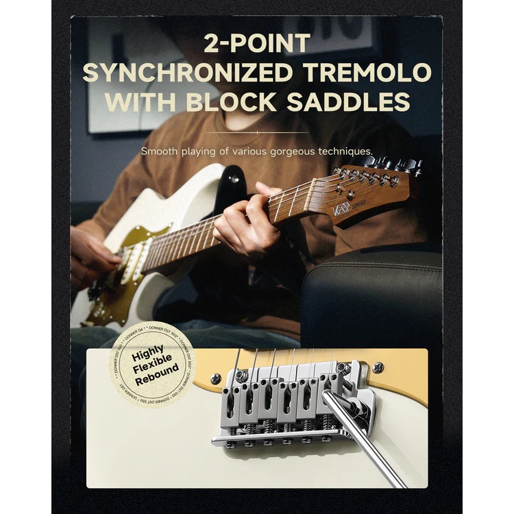 Donner DST-550 Elektro Gitar (Beyaz) 4