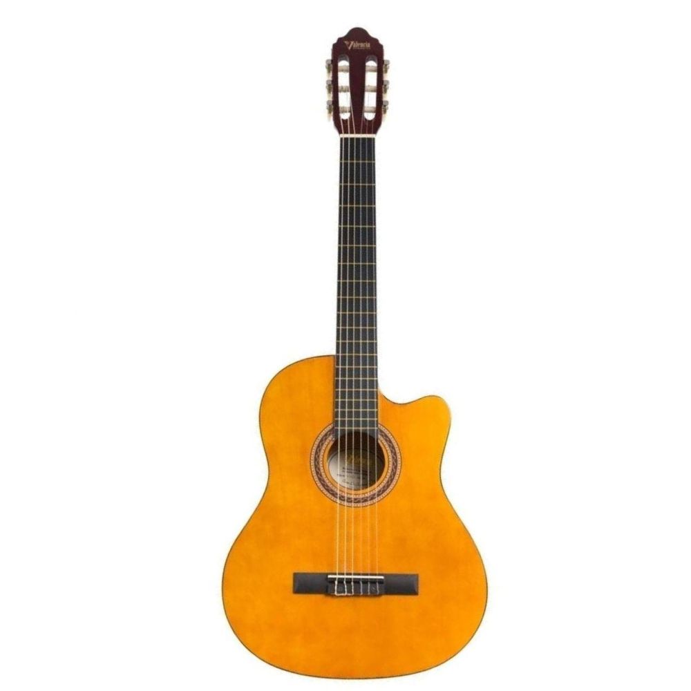 Valencia Vc104tc Klasik Gitar 4/4 Naturel Cutaway Sap Çelikli 3