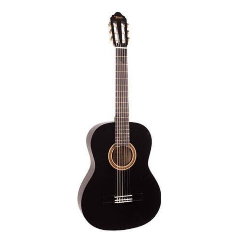Valencia Vc104tbk Klasik Gitar 4/4 Siyah Sap Çelikli 3