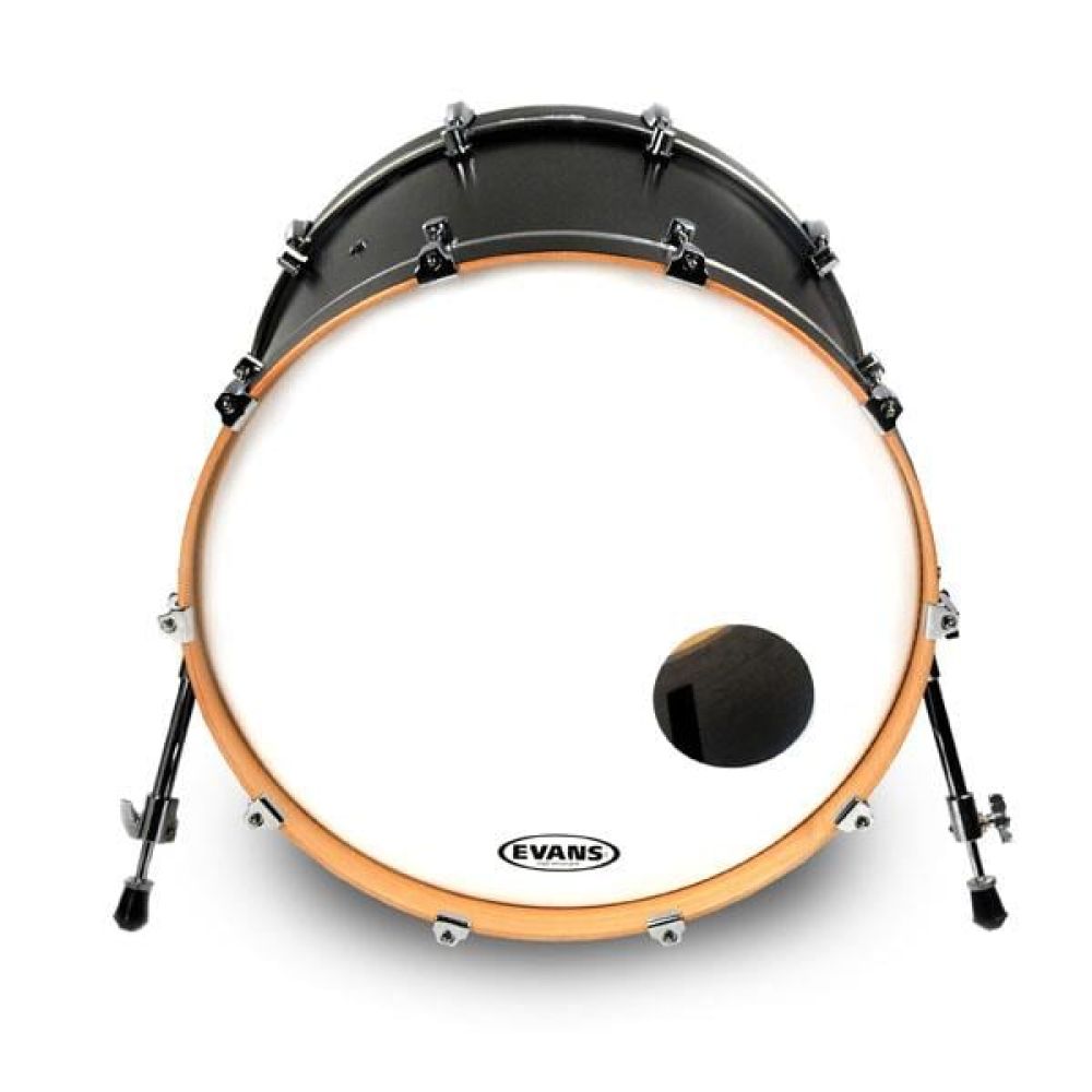 Evans Bd22rsw 22" Deri Resonant Smooth Kick Beyaz Ön Delikli Tek Kat 4