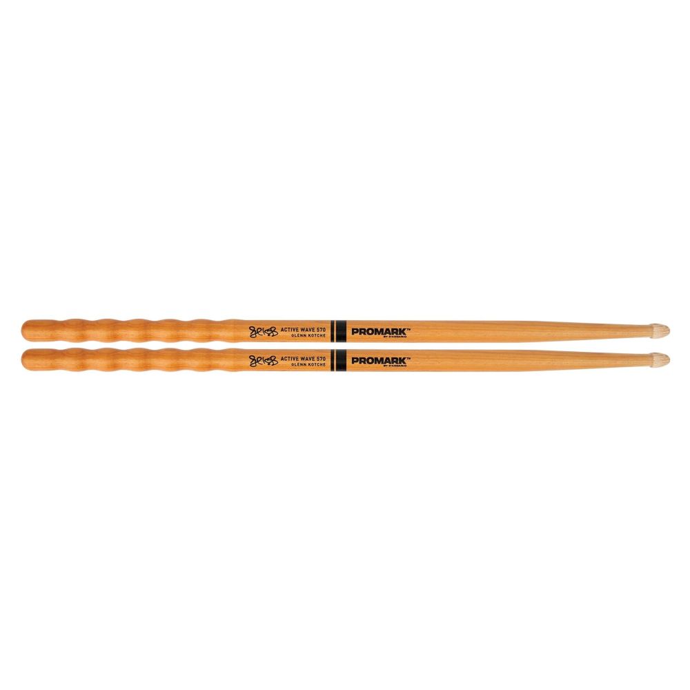 Pro-Mark Txgkaww Baget 570 Glenn Kotche Active Wave Hickory Activegrip Wood Tip 4
