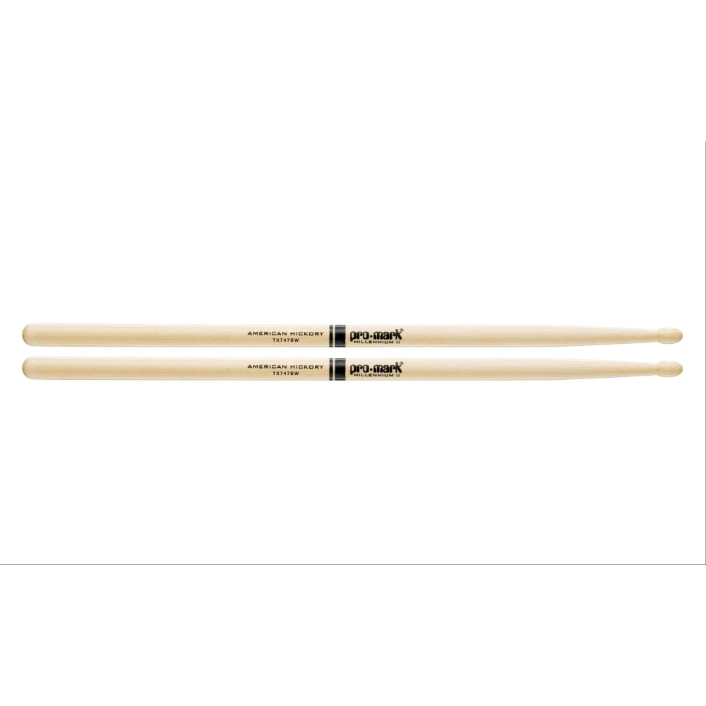 Pro-Mark Tx747bw Baget 747b Super Rock Hickory Wood Tip 4