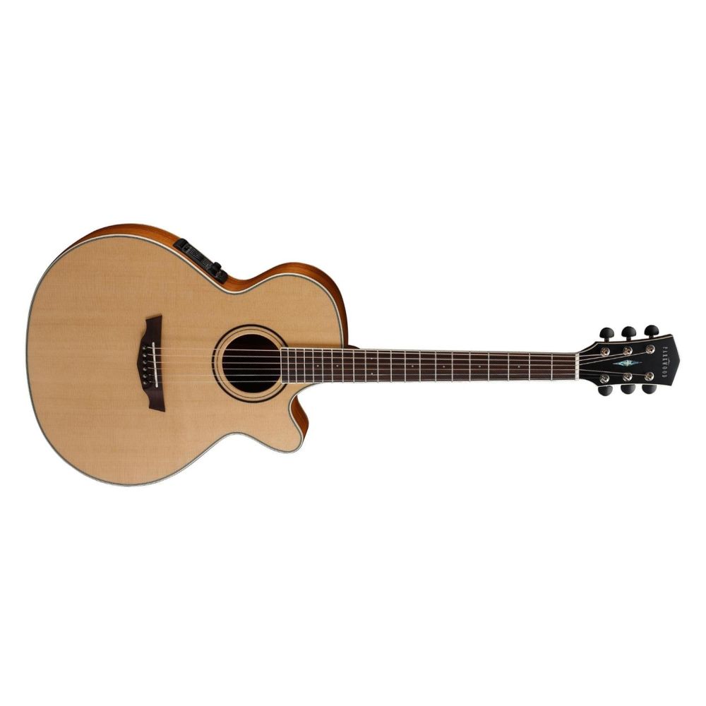 Cort Pw470-Ns Elektro Akustik Cutaway Gitar, Çantalı, Parkwood Serisi, Fishman Eq 3