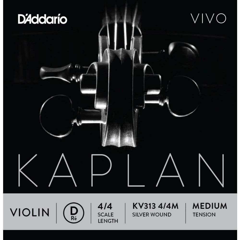 Daddario KV313 Keman Tek Tel, Kaplan Vivo, 4/4, D-(Re), Medium 3