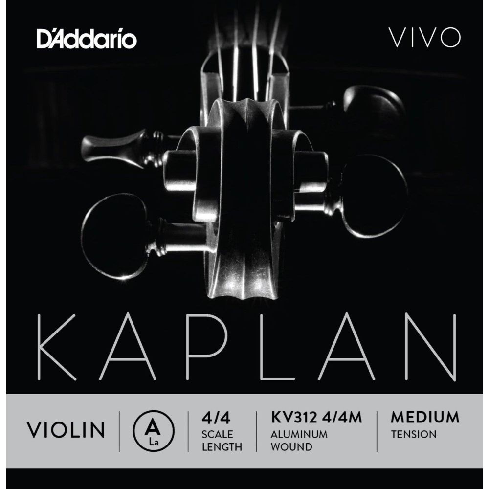 DADDARIO KV312 KEMAN TEK TEL, KAPLAN VIVO, 4/4, A-(LA), MEDIUM 3
