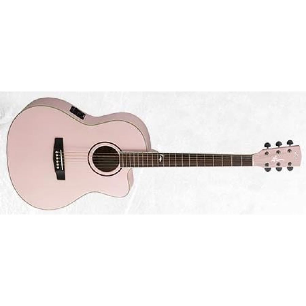 Cort Jade2F-Ppm Elektro Akustik Gitar, Çantalı, Soluk Pembe Metalik 3